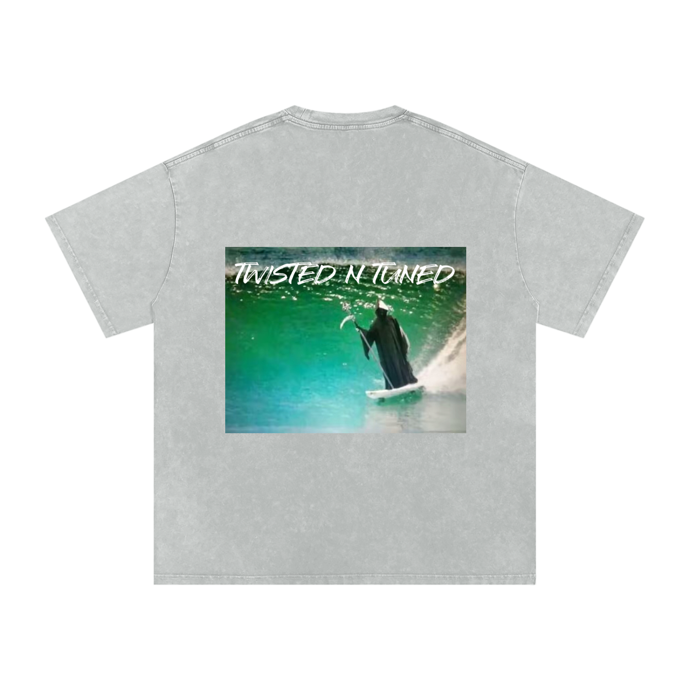 Snow Washed Oversized Cotton T-Shirt
