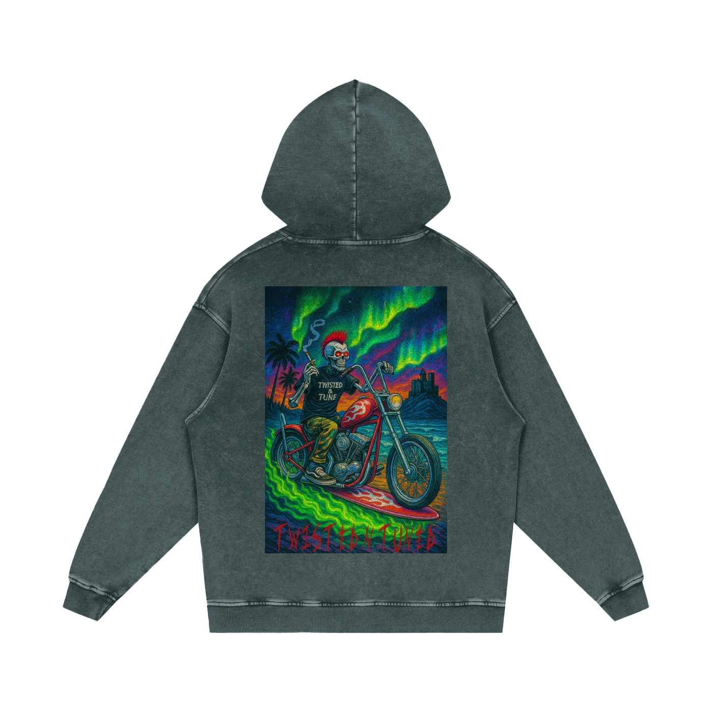 Snow Washed Loose Cotton Hoodie