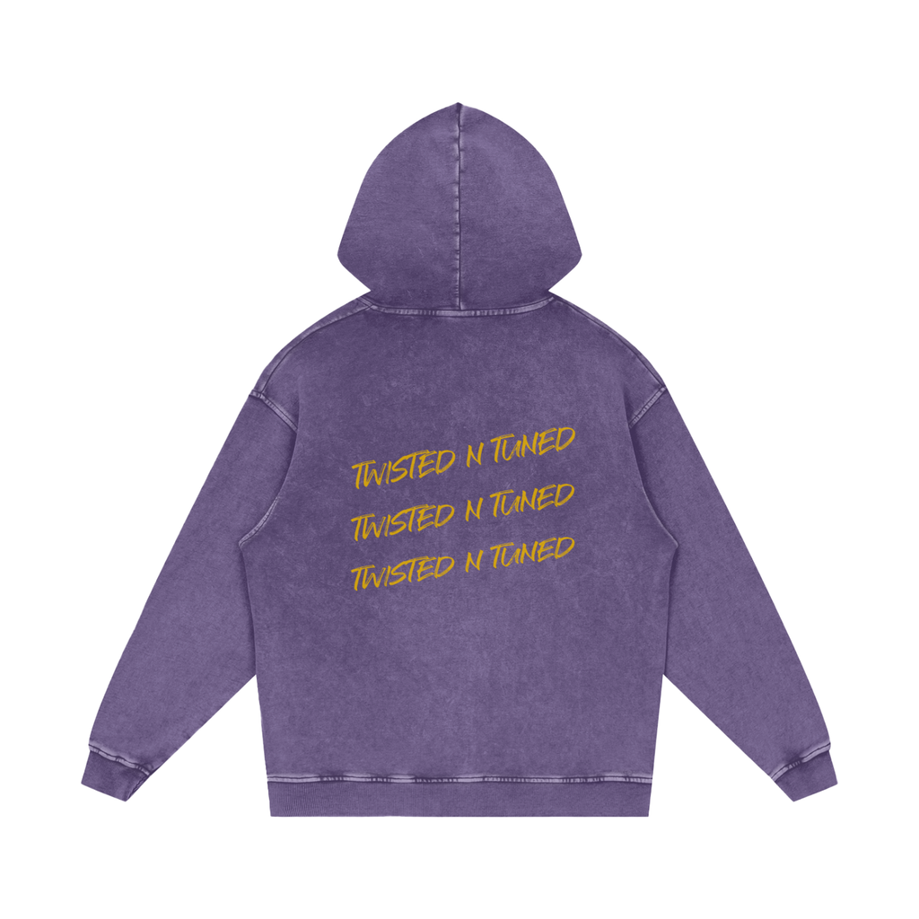 Snow Washed Loose Cotton Hoodie
