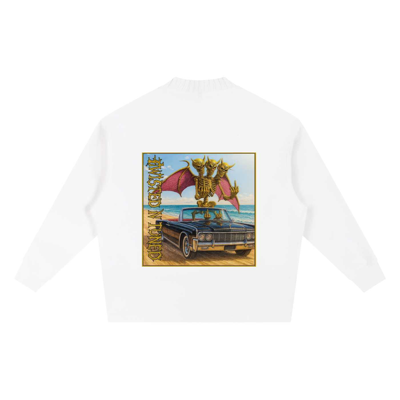 Knitted Round Neck Oversize Sweatshirt