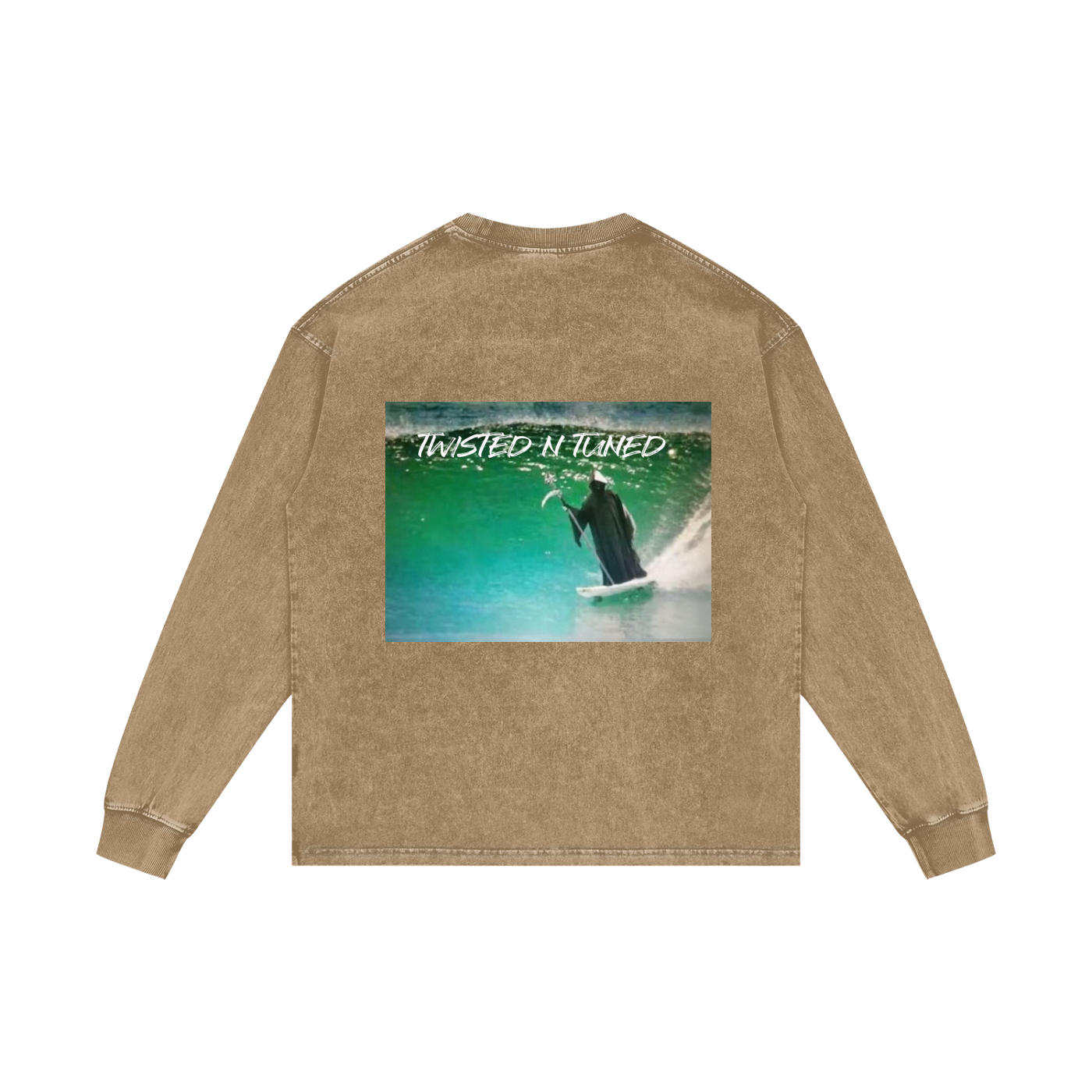 Acid Wash Oversize Long Sleeve T-Shirt