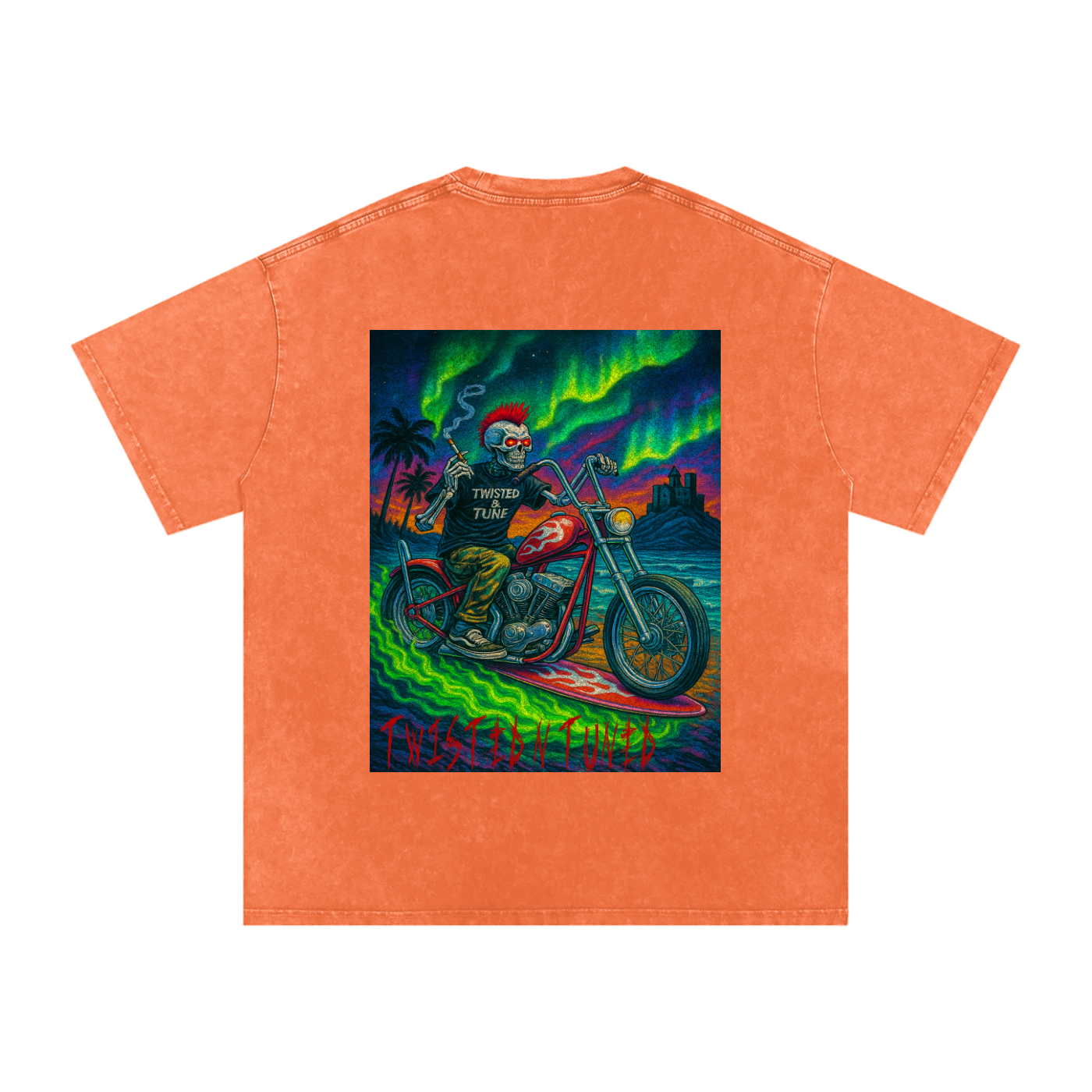 Snow Washed Oversized Cotton T-Shirt