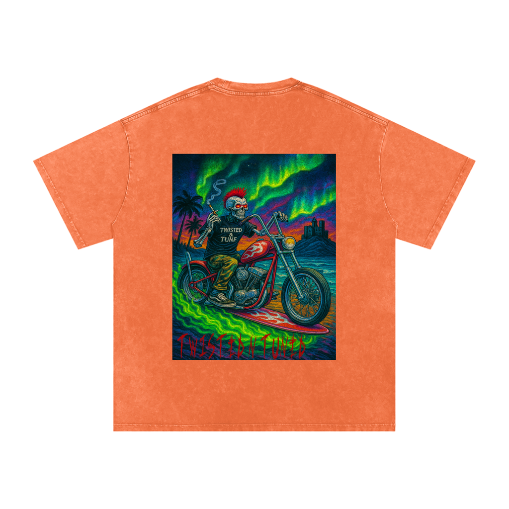 Snow Washed Oversized Cotton T-Shirt