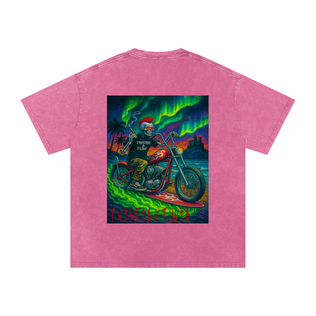 Snow Washed Oversized Cotton T-Shirt