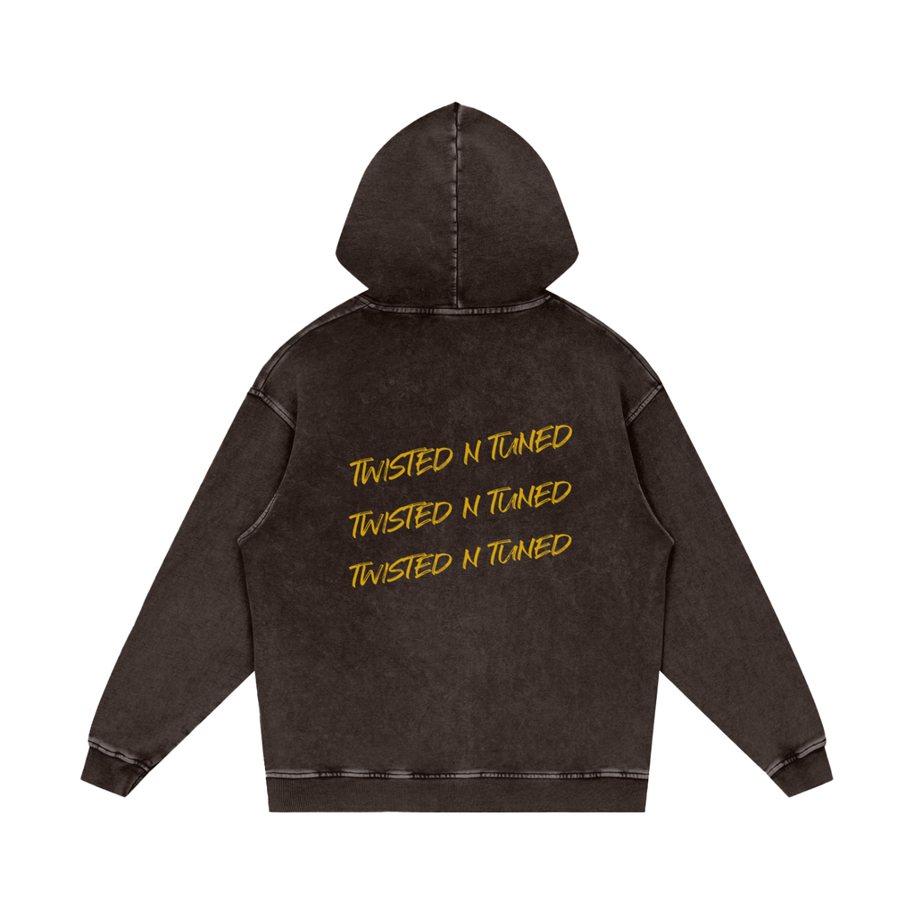 Snow Washed Loose Cotton Hoodie