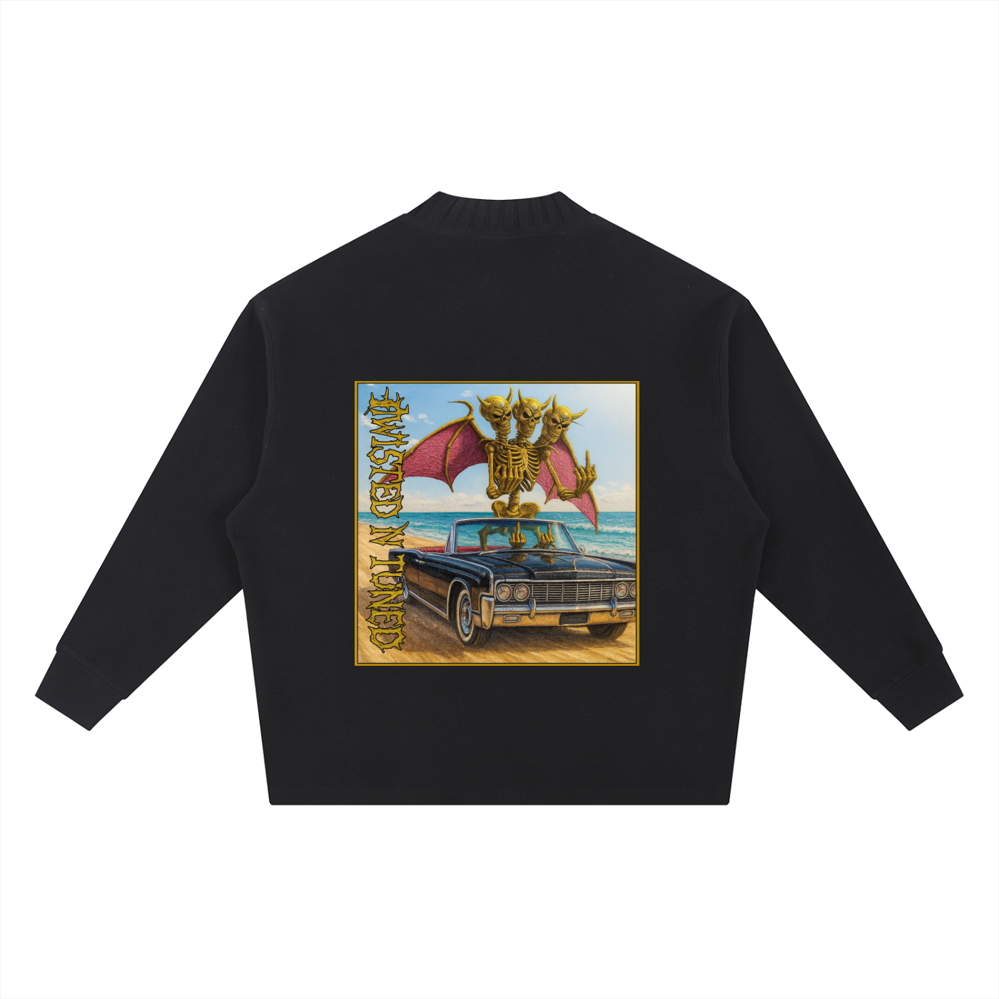 Knitted Round Neck Oversize Sweatshirt
