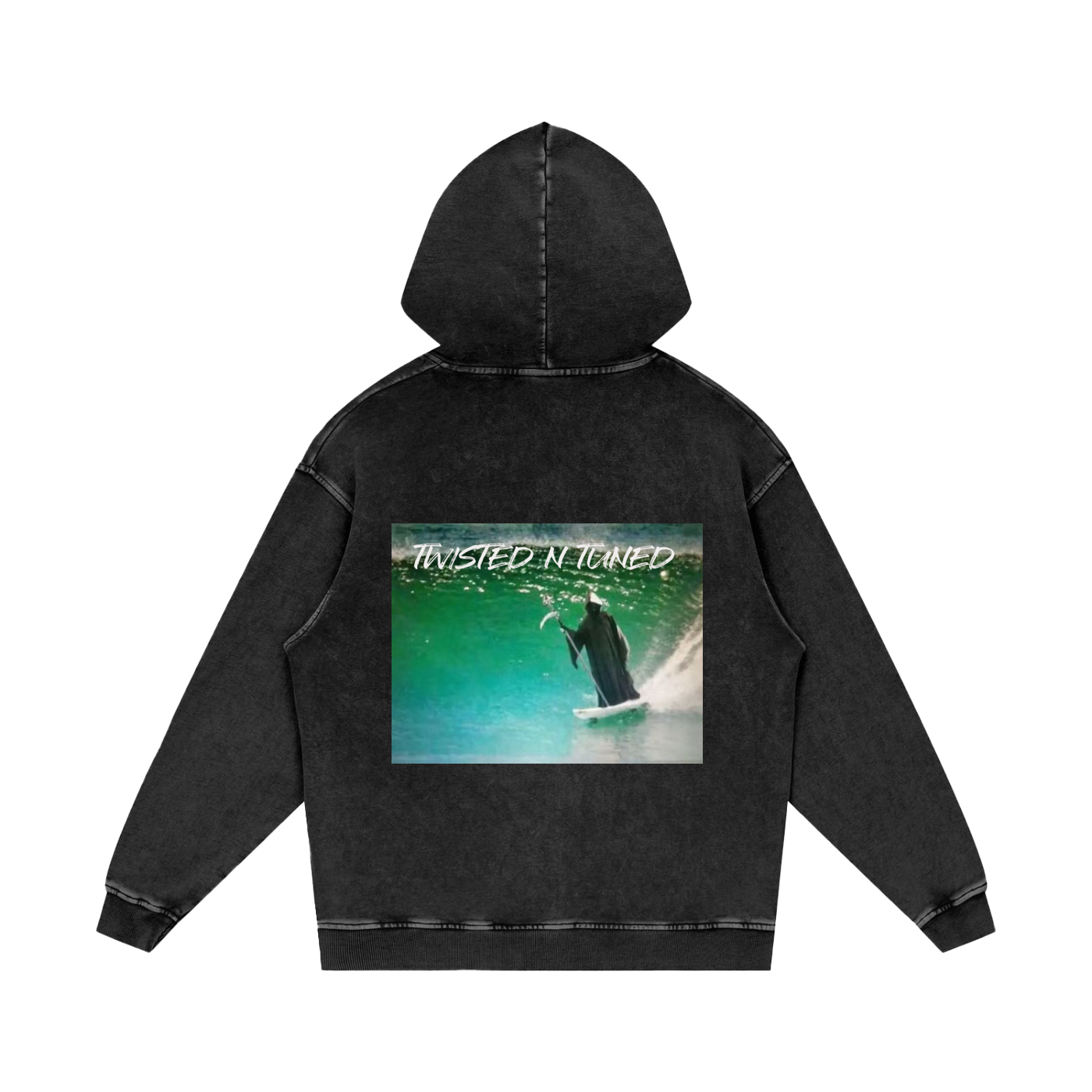 Snow Washed Loose Cotton Hoodie