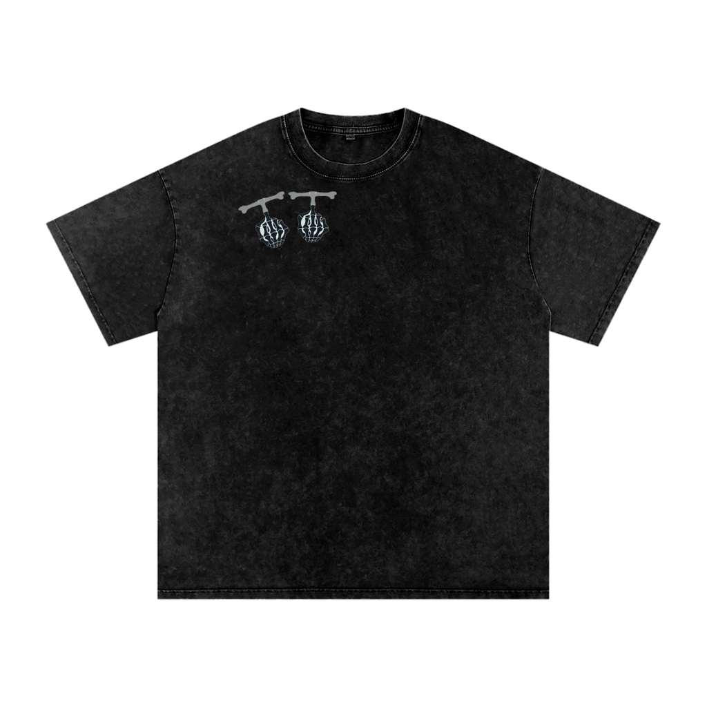 Snow Washed Oversized Cotton T-Shirt