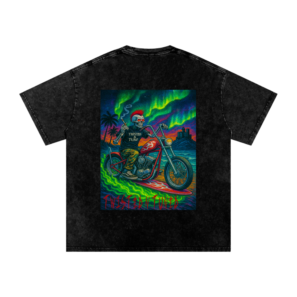 Snow Washed Oversized Cotton T-Shirt